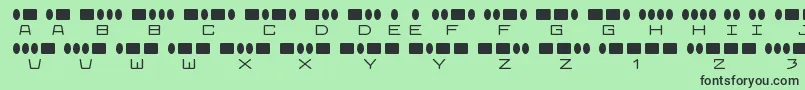 RadiosinmotionRegular Font – Black Fonts on Green Background