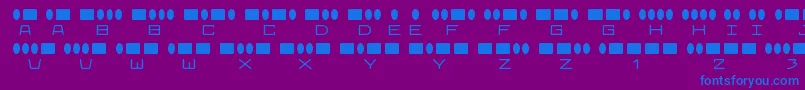Police RadiosinmotionRegular – polices bleues sur fond violet