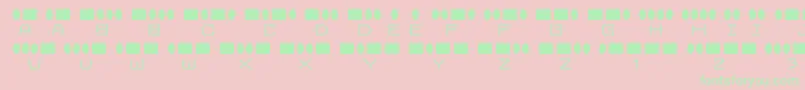 RadiosinmotionRegular Font – Green Fonts on Pink Background