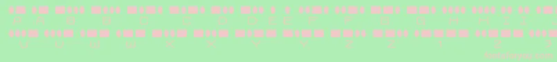 フォントRadiosinmotionRegular – 緑の背景にピンクのフォント