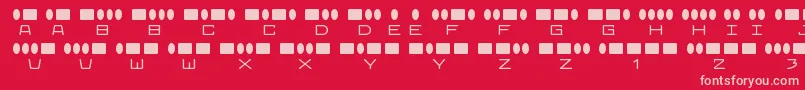RadiosinmotionRegular Font – Pink Fonts on Red Background