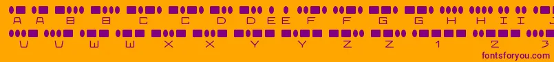 RadiosinmotionRegular Font – Purple Fonts on Orange Background