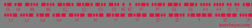 RadiosinmotionRegular Font – Red Fonts on Gray Background