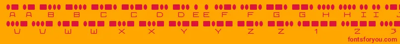 Police RadiosinmotionRegular – polices rouges sur fond orange