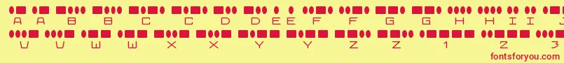 RadiosinmotionRegular Font – Red Fonts on Yellow Background