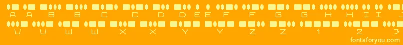 fuente RadiosinmotionRegular – Fuentes Amarillas Sobre Fondo Naranja