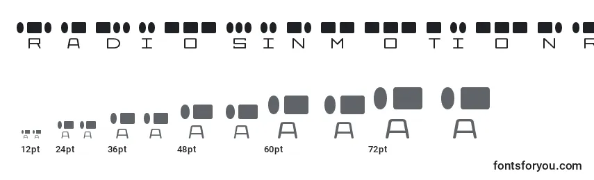 RadiosinmotionRegular Font Sizes