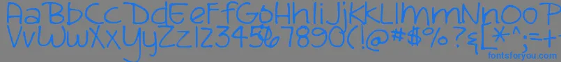 DjbSandraDee Font – Blue Fonts on Gray Background