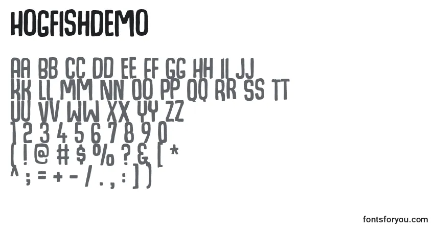 Шрифт HogfishDemo – алфавит, цифры, специальные символы