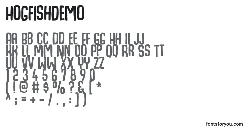 HogfishDemo-fontti – aakkoset, numerot, erikoismerkit