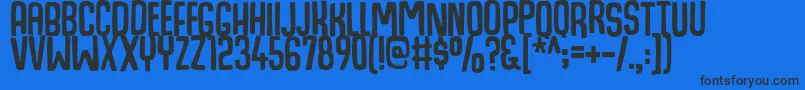 Шрифт HogfishDemo – чёрные шрифты на синем фоне
