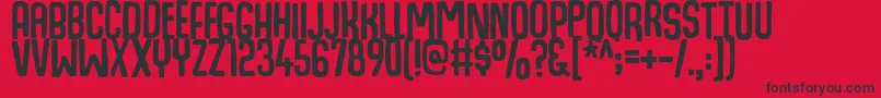 HogfishDemo Font – Black Fonts on Red Background