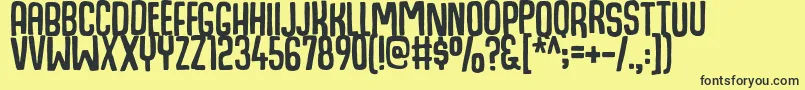 HogfishDemo Font – Black Fonts on Yellow Background