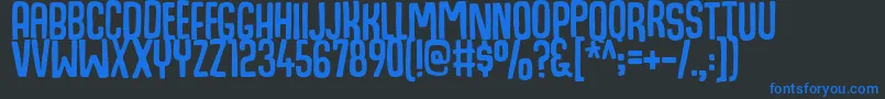 HogfishDemo Font – Blue Fonts on Black Background