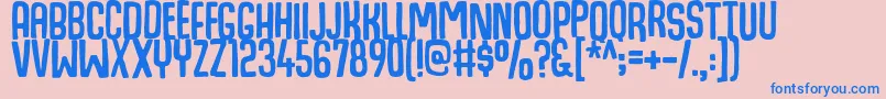 HogfishDemo Font – Blue Fonts on Pink Background