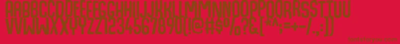 HogfishDemo Font – Brown Fonts on Red Background