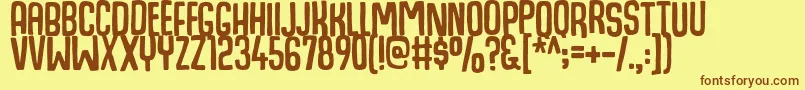 HogfishDemo Font – Brown Fonts on Yellow Background