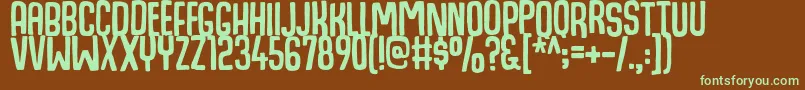 HogfishDemo Font – Green Fonts on Brown Background