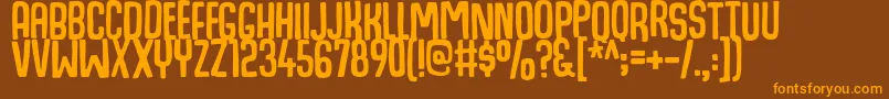 HogfishDemo Font – Orange Fonts on Brown Background