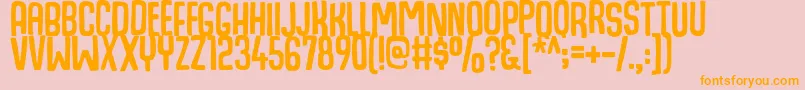 HogfishDemo Font – Orange Fonts on Pink Background