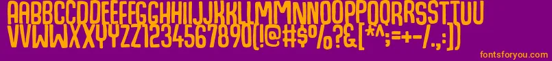 HogfishDemo Font – Orange Fonts on Purple Background