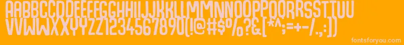 HogfishDemo Font – Pink Fonts on Orange Background
