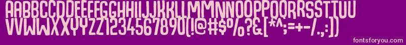 HogfishDemo Font – Pink Fonts on Purple Background