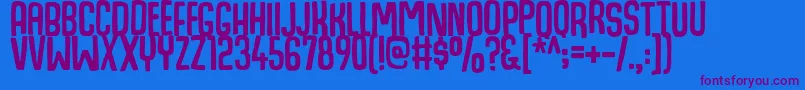 HogfishDemo Font – Purple Fonts on Blue Background