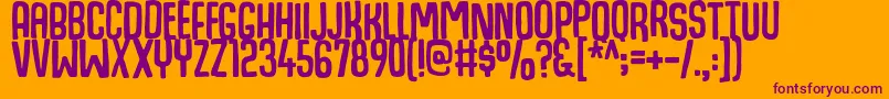HogfishDemo Font – Purple Fonts on Orange Background