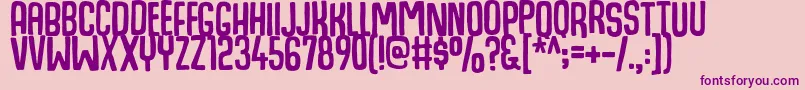 HogfishDemo Font – Purple Fonts on Pink Background