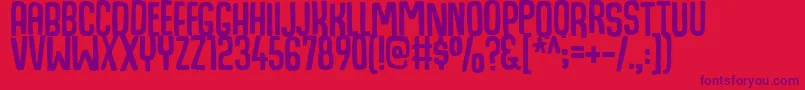 HogfishDemo Font – Purple Fonts on Red Background