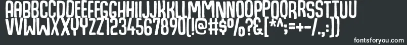 HogfishDemo-fontti – valkoiset fontit mustalla taustalla