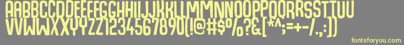 Шрифт HogfishDemo – жёлтые шрифты на сером фоне