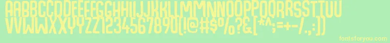 HogfishDemo Font – Yellow Fonts on Green Background