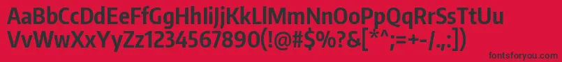 EncodesanscompressedBold Font – Black Fonts on Red Background