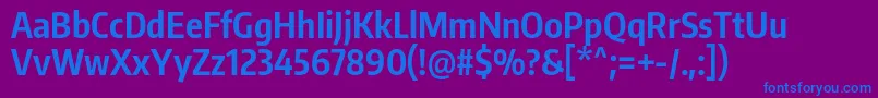 EncodesanscompressedBold Font – Blue Fonts on Purple Background