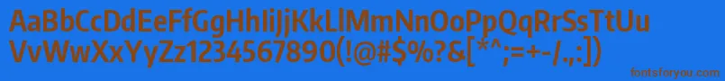 Шрифт EncodesanscompressedBold – коричневые шрифты на синем фоне