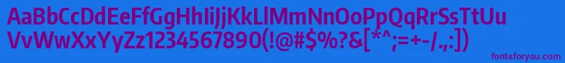 EncodesanscompressedBold Font – Purple Fonts on Blue Background