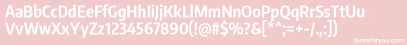 フォントEncodesanscompressedBold – ピンクの背景に白い文字