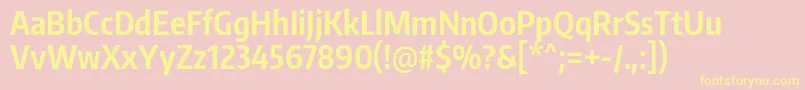 EncodesanscompressedBold Font – Yellow Fonts on Pink Background