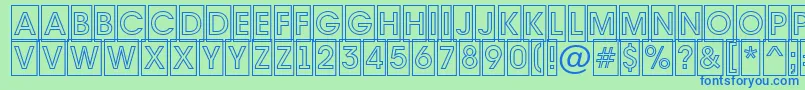 AAvantetitulcmotlBold Font – Blue Fonts on Green Background