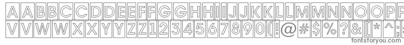 AAvantetitulcmotlBold-fontti – harmaat kirjasimet valkoisella taustalla