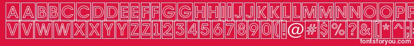 AAvantetitulcmotlBold-Schriftart – Weiße Schriften auf rotem Hintergrund