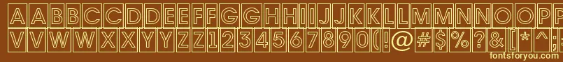 AAvantetitulcmotlBold Font – Yellow Fonts on Brown Background