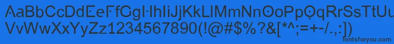 Шрифт Grotesk – чёрные шрифты на синем фоне