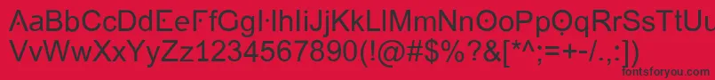 Grotesk Font – Black Fonts on Red Background