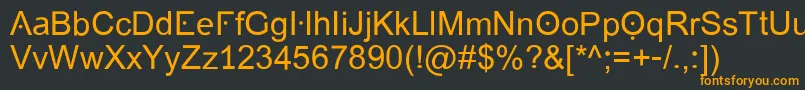 フォントGrotesk – 黒い背景にオレンジの文字