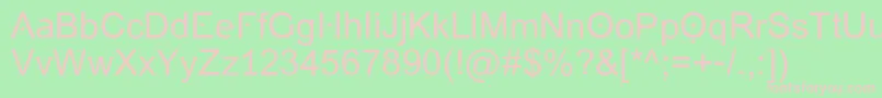 Grotesk Font – Pink Fonts on Green Background