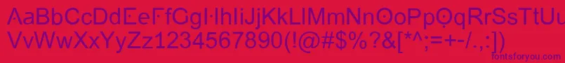 Grotesk Font – Purple Fonts on Red Background