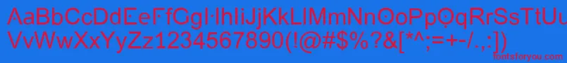 Grotesk Font – Red Fonts on Blue Background